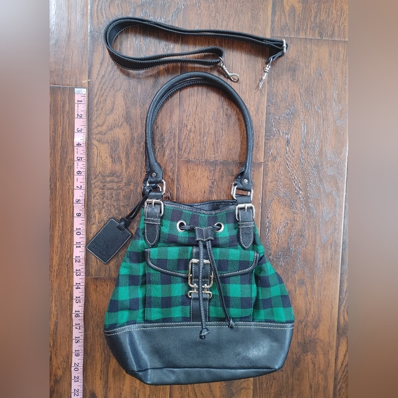 NWOT American Living green plaid shoulder bag - Picture 6 of 6